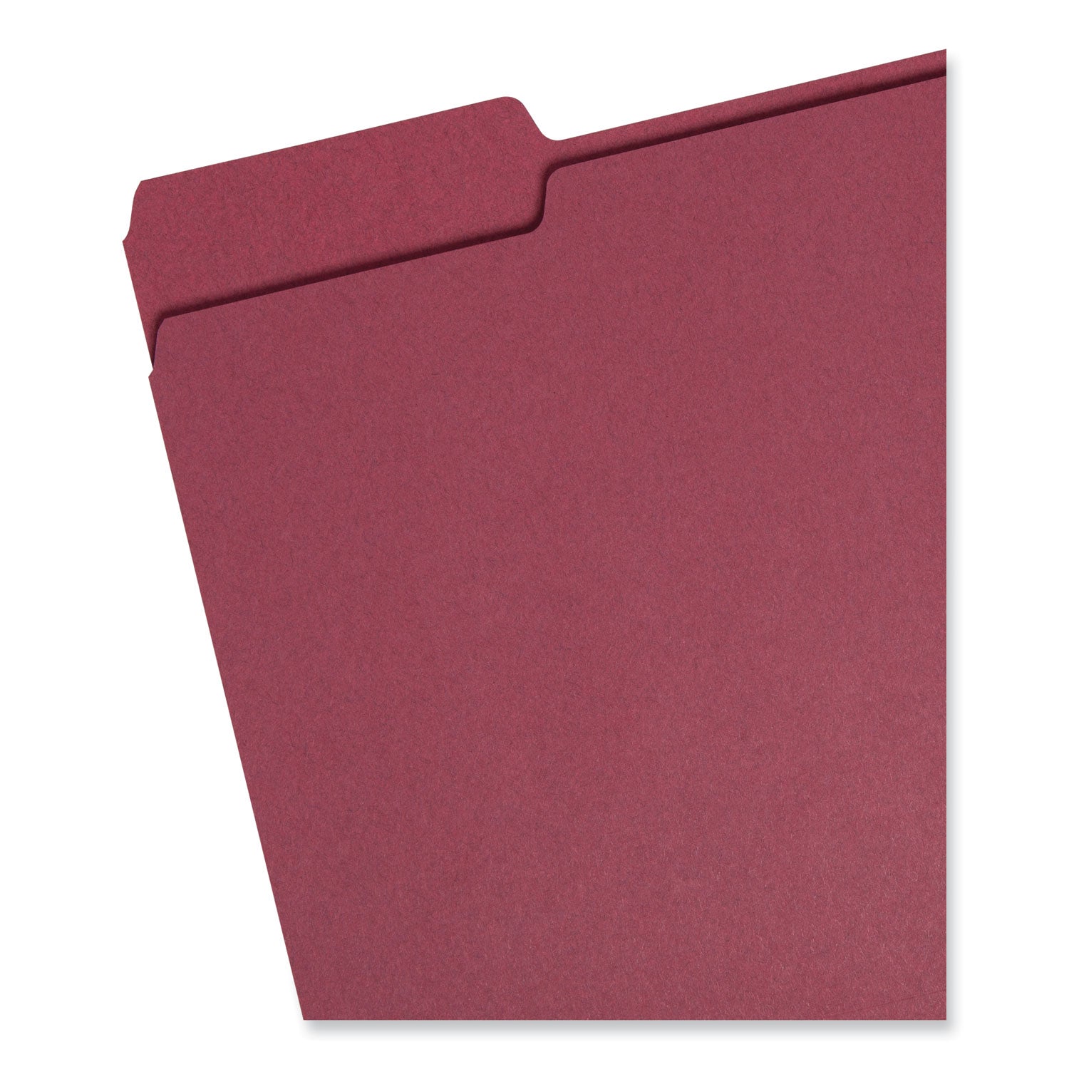 Smead™ Colored File Folders, 1/3-Cut Tabs: Assorted, Letter Size, 0.75" Expansion, Maroon, 100/Box