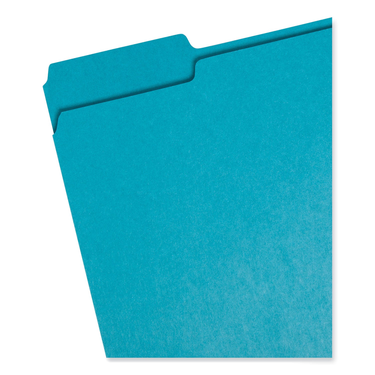 Smead™ Colored File Folders, 1/3-Cut Tabs: Assorted, Letter Size, 0.75" Expansion, Teal, 100/Box