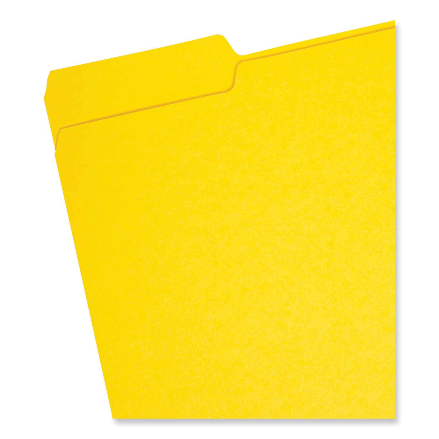 Smead™ Interior File Folders, 1/3-Cut Tabs: Assorted, Letter Size, 0.75" Expansion, Yellow, 100/Box