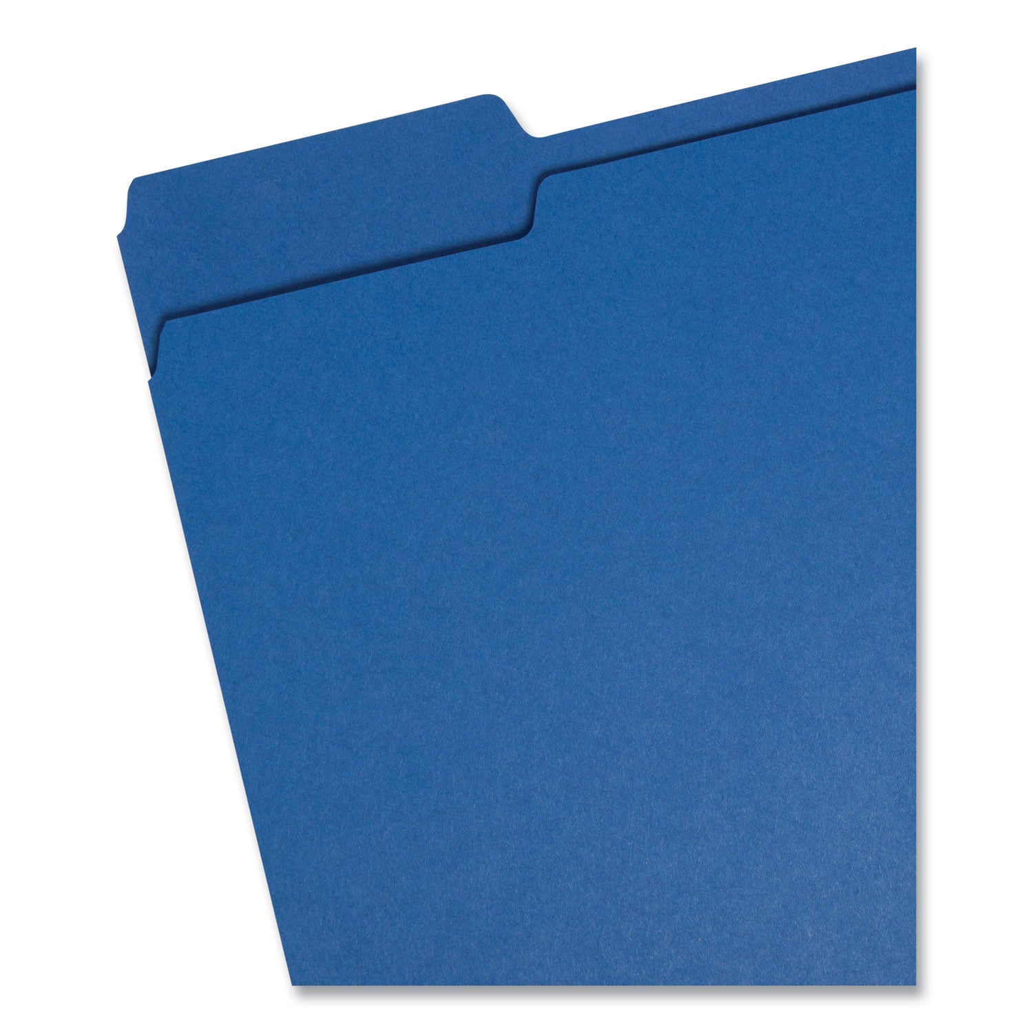 Smead™ Colored File Folders, 1/3-Cut Tabs: Assorted, Letter Size, 0.75" Expansion, Navy Blue, 100/Box