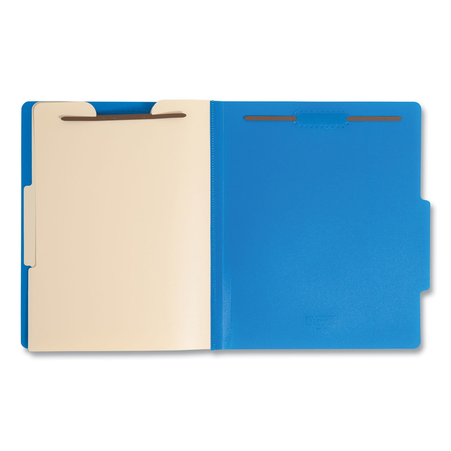 Smead™ Six-Section Poly Classification Folders, 2" Expansion, 2 Dividers, 6 Fasteners, Letter Size, Blue Exterior, 10/Box