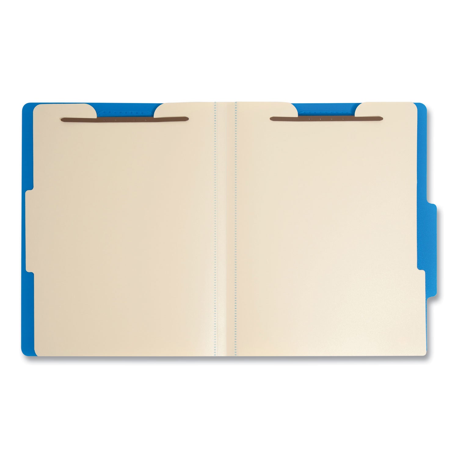 Smead™ Six-Section Poly Classification Folders, 2" Expansion, 2 Dividers, 6 Fasteners, Letter Size, Blue Exterior, 10/Box