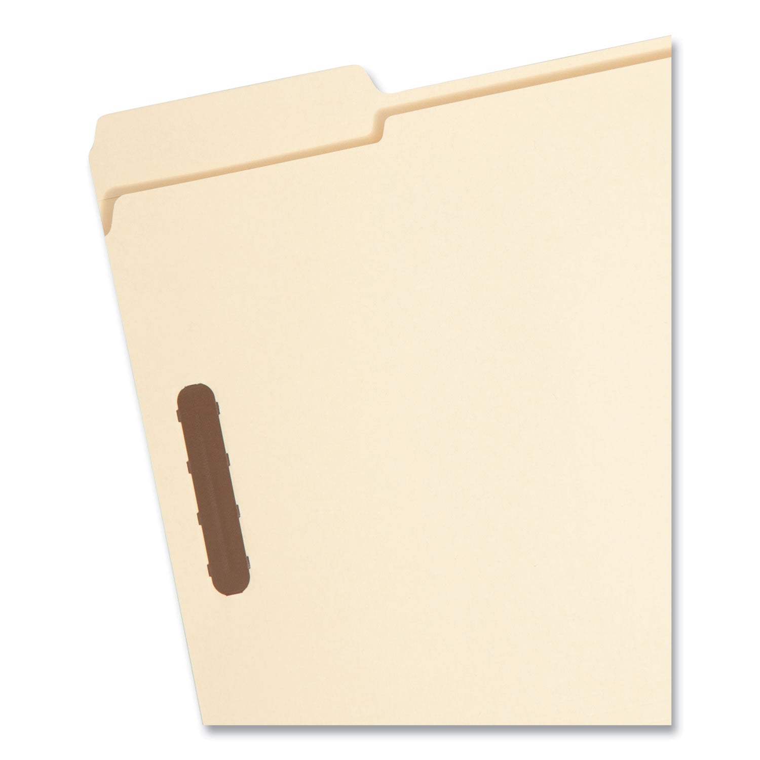 Smead™ Recycled Top Tab Fastener Folders, 1/3-Cut Tabs: Assorted, 0.75" Expansion, 2 Fasteners, Letter Size, Manila Exterior, 50/Box