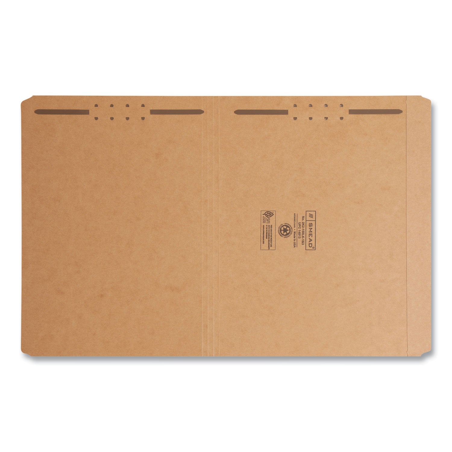 Smead™ Kraft Fastener Folders, 0.75" Expansion, 2 Fasteners, Letter Size, Kraft Exterior, 50/Box