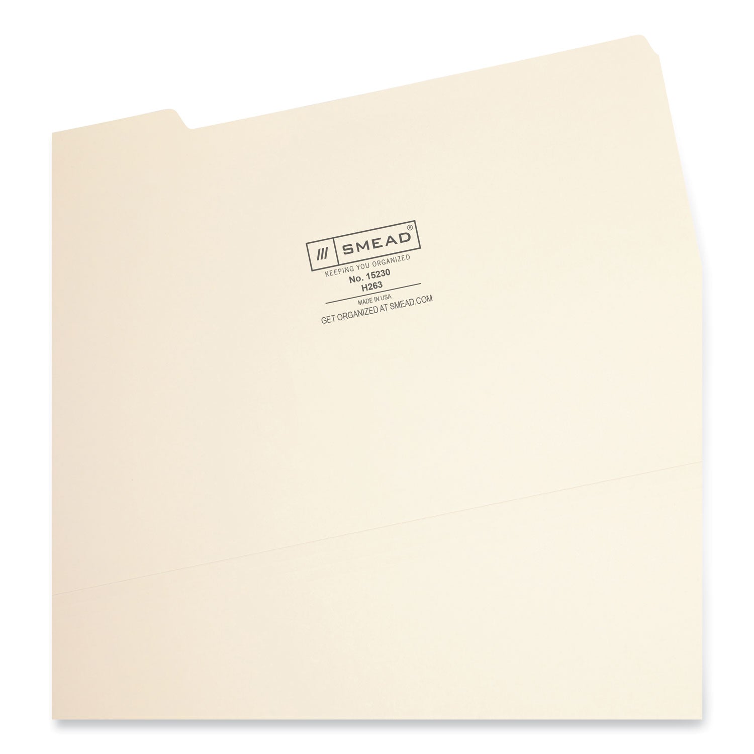 Smead™ Interior File Folders, 1/3-Cut Tabs: Assorted, Legal Size, 0.75" Expansion, Manila, 100/Box