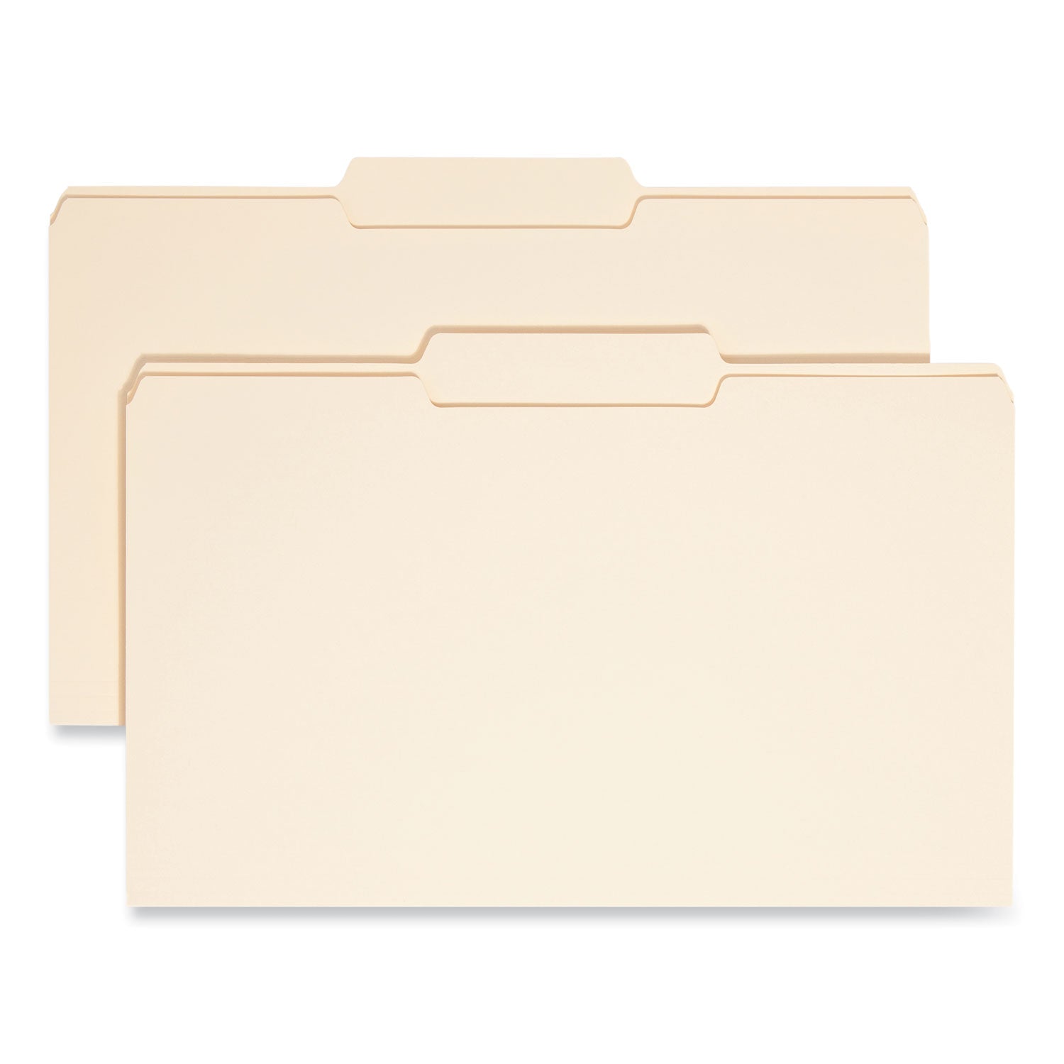 Manila File Folders, 1/3-Cut Tabs: Center Position, Legal Size, 0.75" Expansion, Manila, 100/Box