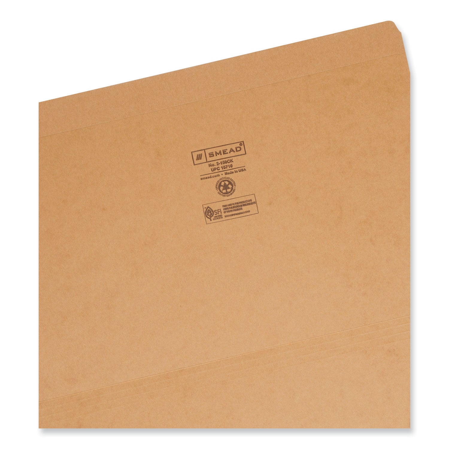 Heavyweight Kraft File Folder, Straight Tabs, Legal Size, 0.75" Expansion, 11-pt Kraft, Brown, 100/Box Smead™ Flipcost