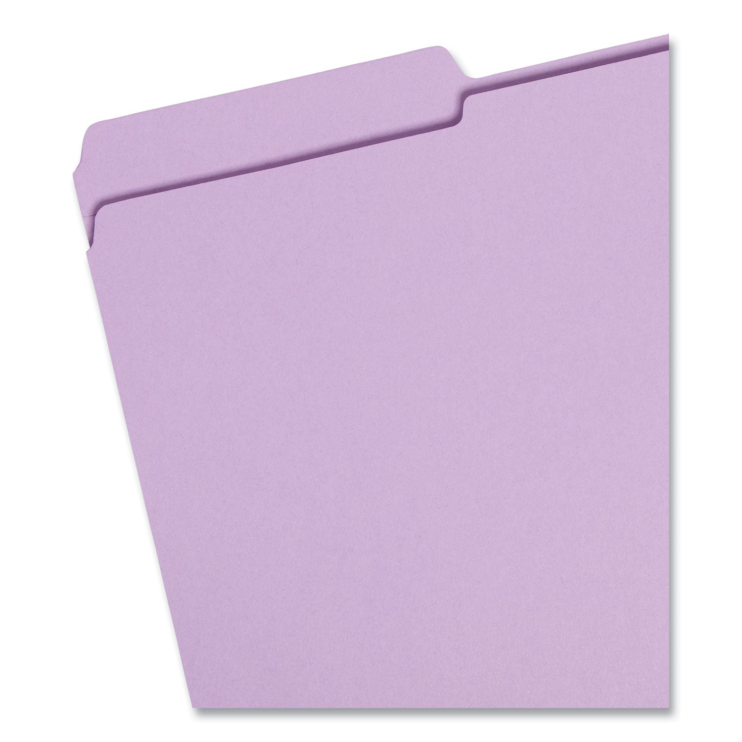 Smead™ Reinforced Top Tab Colored File Folders, 1/3-Cut Tabs: Assorted, Legal Size, 0.75" Expansion, Lavender, 100/Box