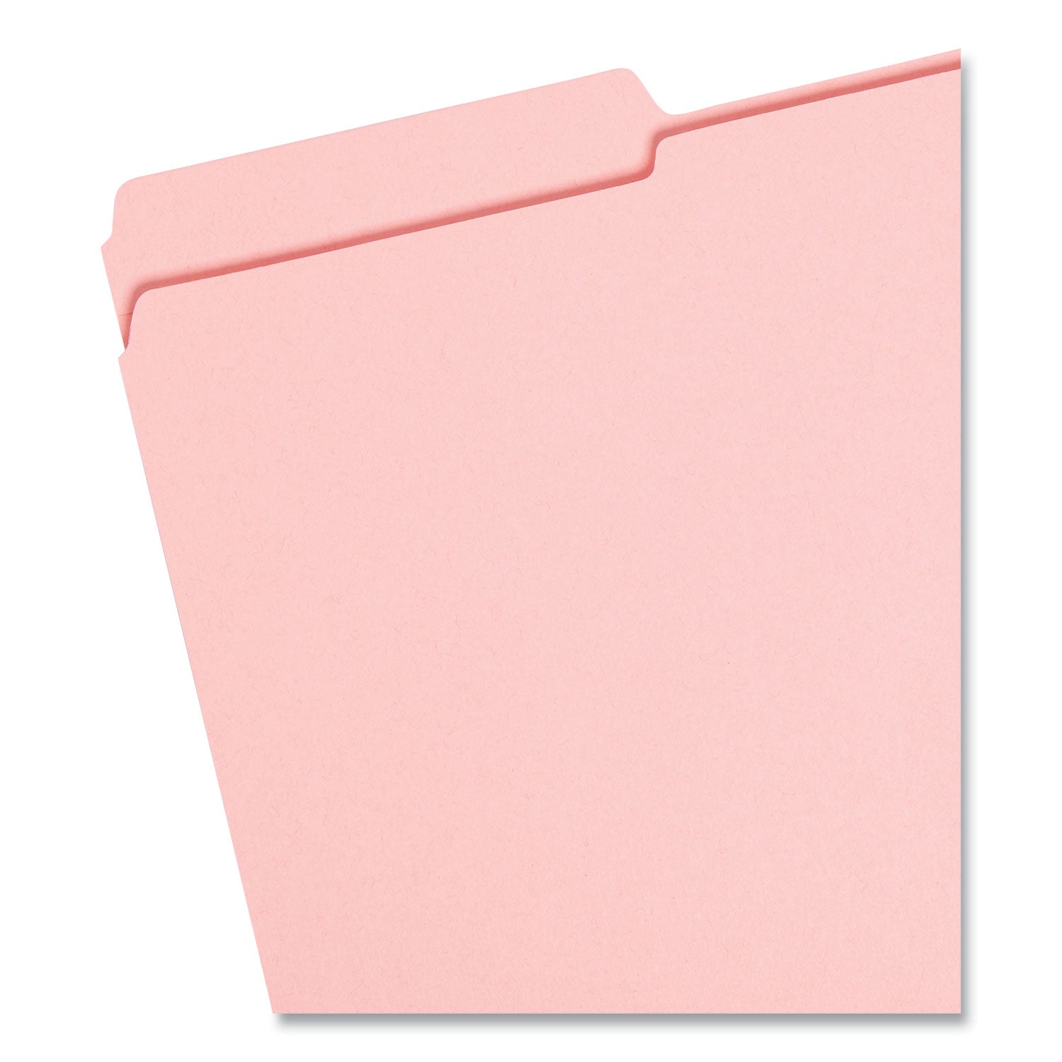 Smead™ Reinforced Top Tab Colored File Folders, 1/3-Cut Tabs: Assorted, Legal Size, 0.75" Expansion, Pink, 100/Box