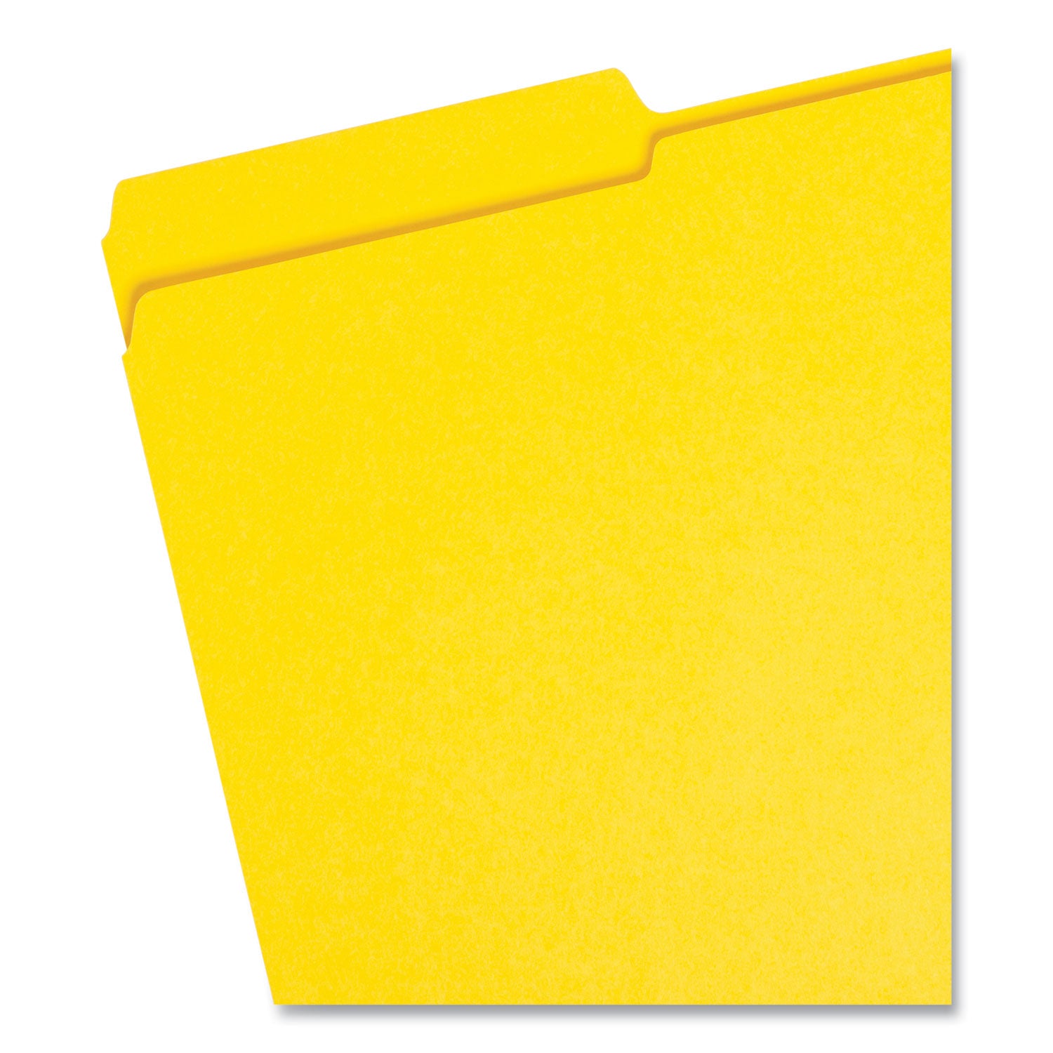 Smead™ Reinforced Top Tab Colored File Folders, 1/3-Cut Tabs: Assorted, Legal Size, 0.75" Expansion, Yellow, 100/Box