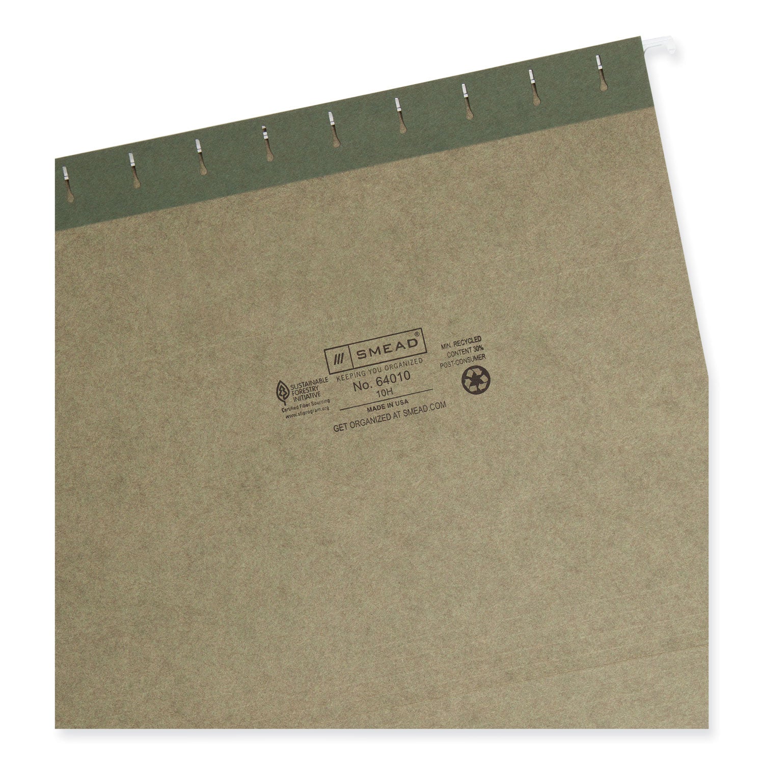 Smead™ Hanging Folders, Letter Size, Standard Green, 25/Box