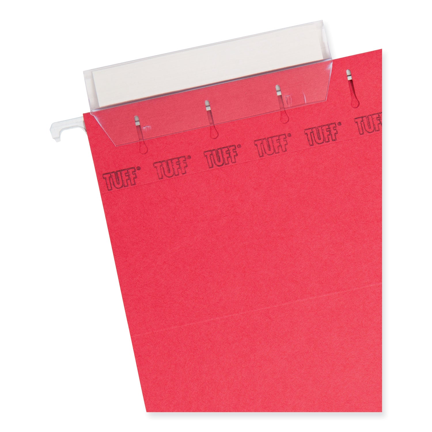 Smead™ TUFF Hanging Folders with Easy Slide Tab, Letter Size, 1/3-Cut Tabs, Red, 18/Box