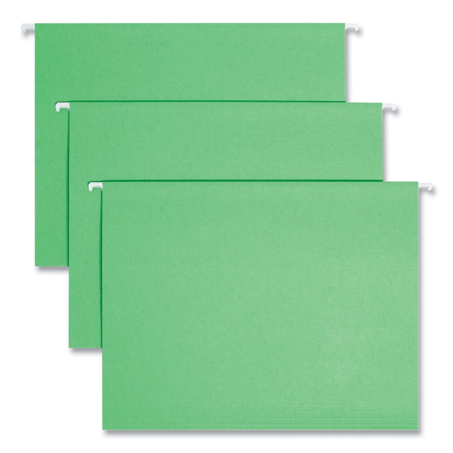 Colored Hanging File Folders with 1/5 Cut Tabs, Letter Size, 1/5-Cut Tabs, Green, 25/Box