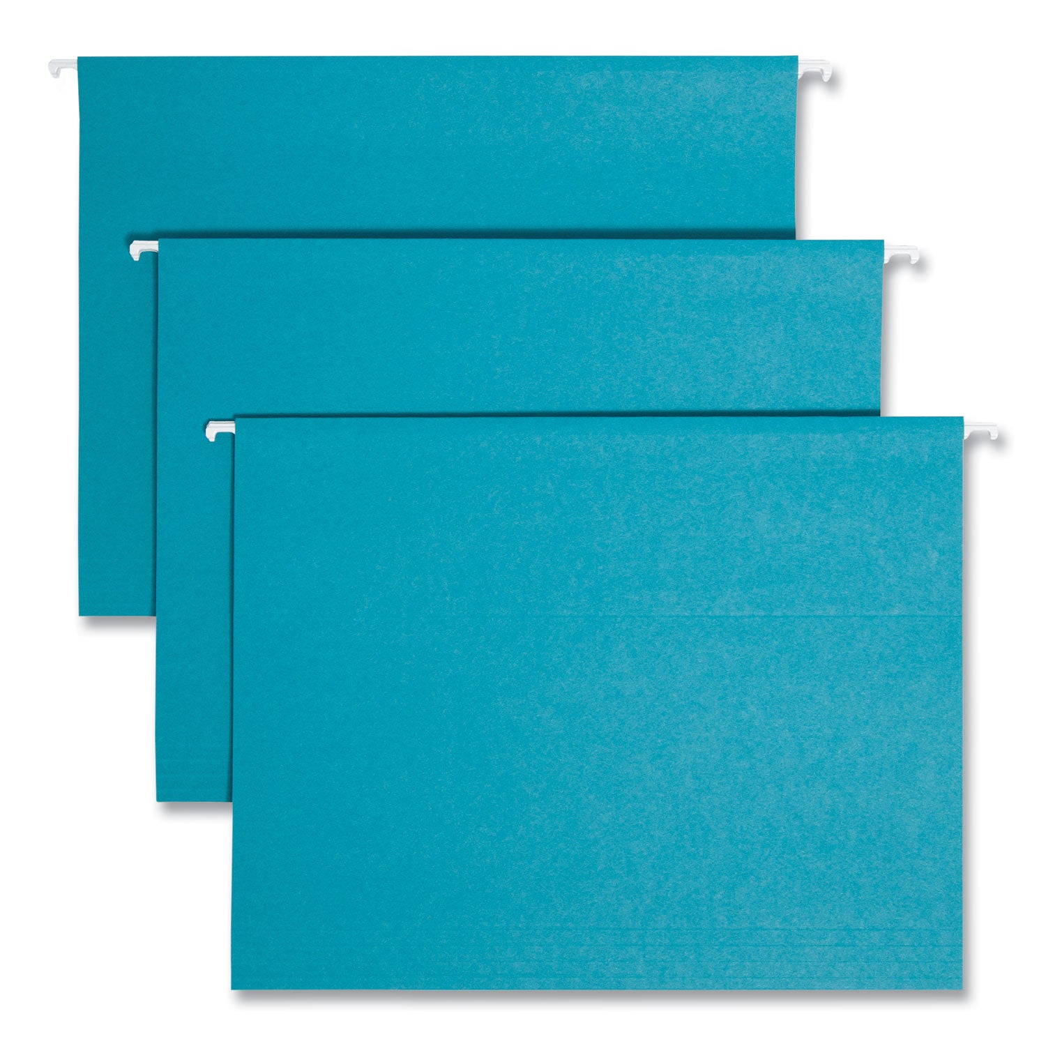 Colored Hanging File Folders with 1/5 Cut Tabs, Letter Size, 1/5-Cut Tabs, Teal, 25/Box