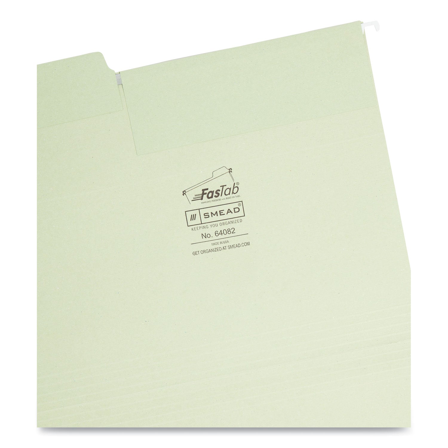 Smead™ FasTab Hanging Folders, Letter Size, 1/3-Cut Tabs, Moss, 20/Box