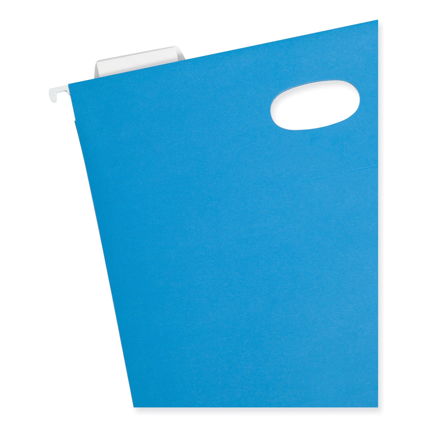 Smead™ Hanging Pockets with Full-Height Gusset, 1 Section, 2" Capacity, Letter Size, 1/5-Cut Tabs, Sky Blue, 25/Box