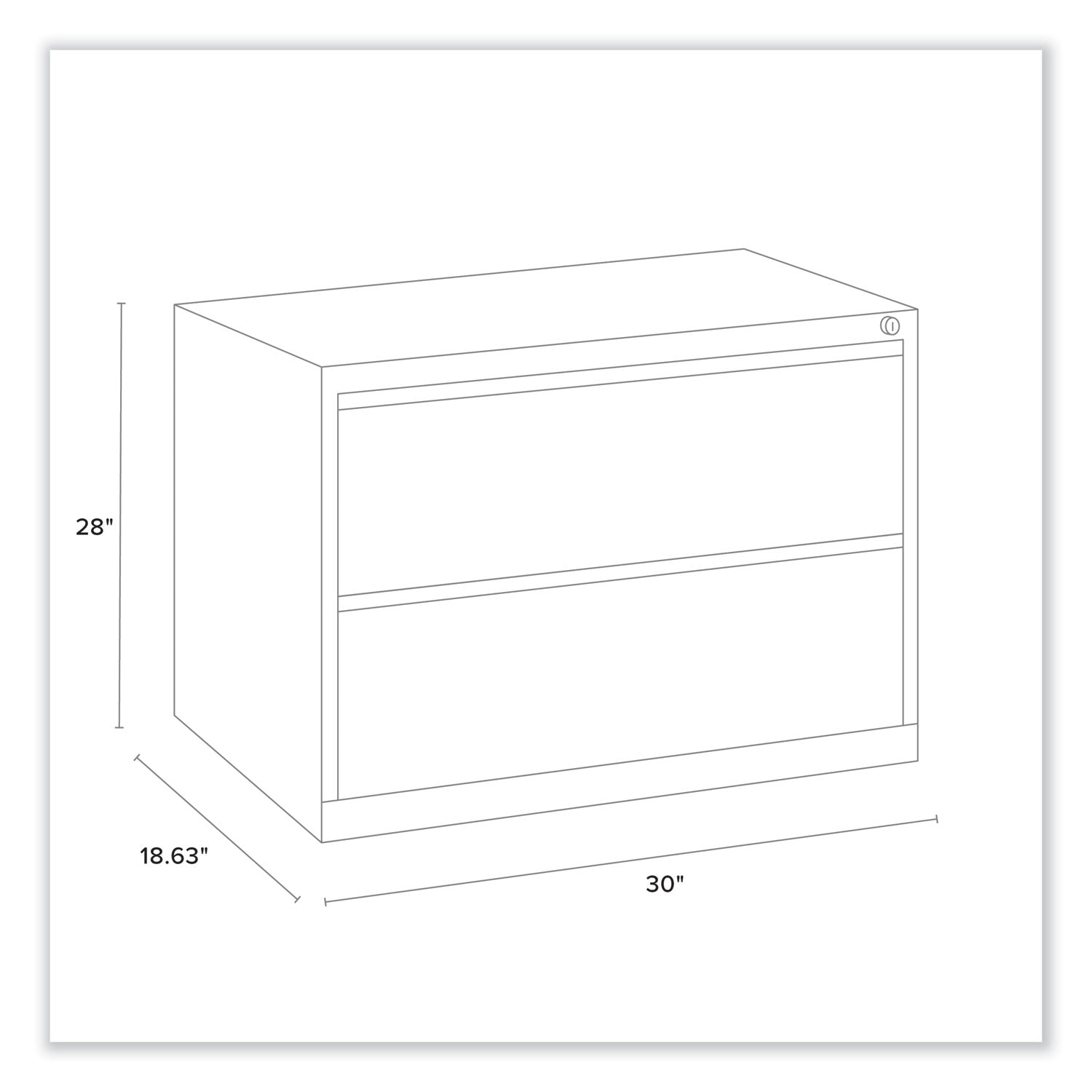 Alera® Lateral File, 2 Legal/Letter-Size File Drawers, Light Gray, 36" x 18.63" x 28"