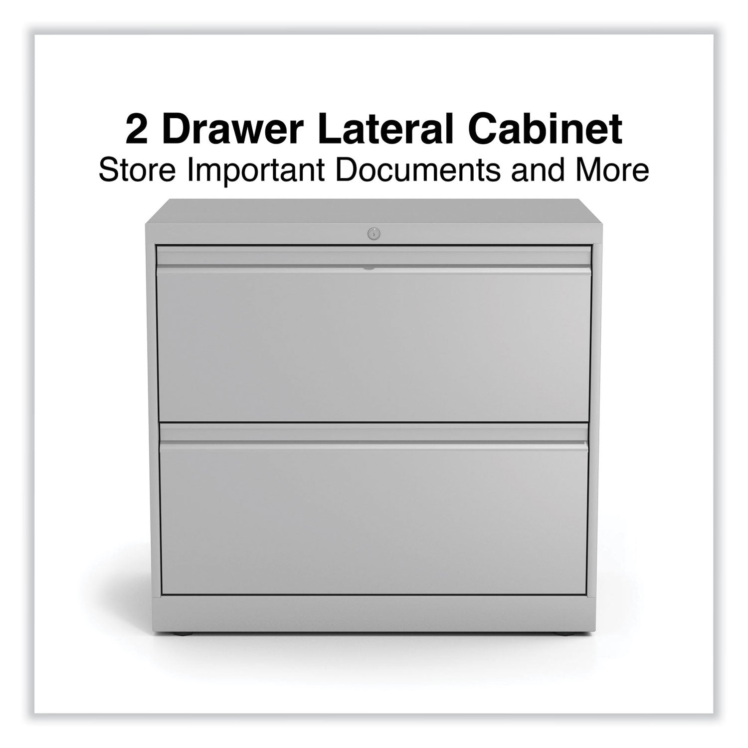 Alera® Lateral File, 2 Legal/Letter-Size File Drawers, Light Gray, 36" x 18.63" x 28"