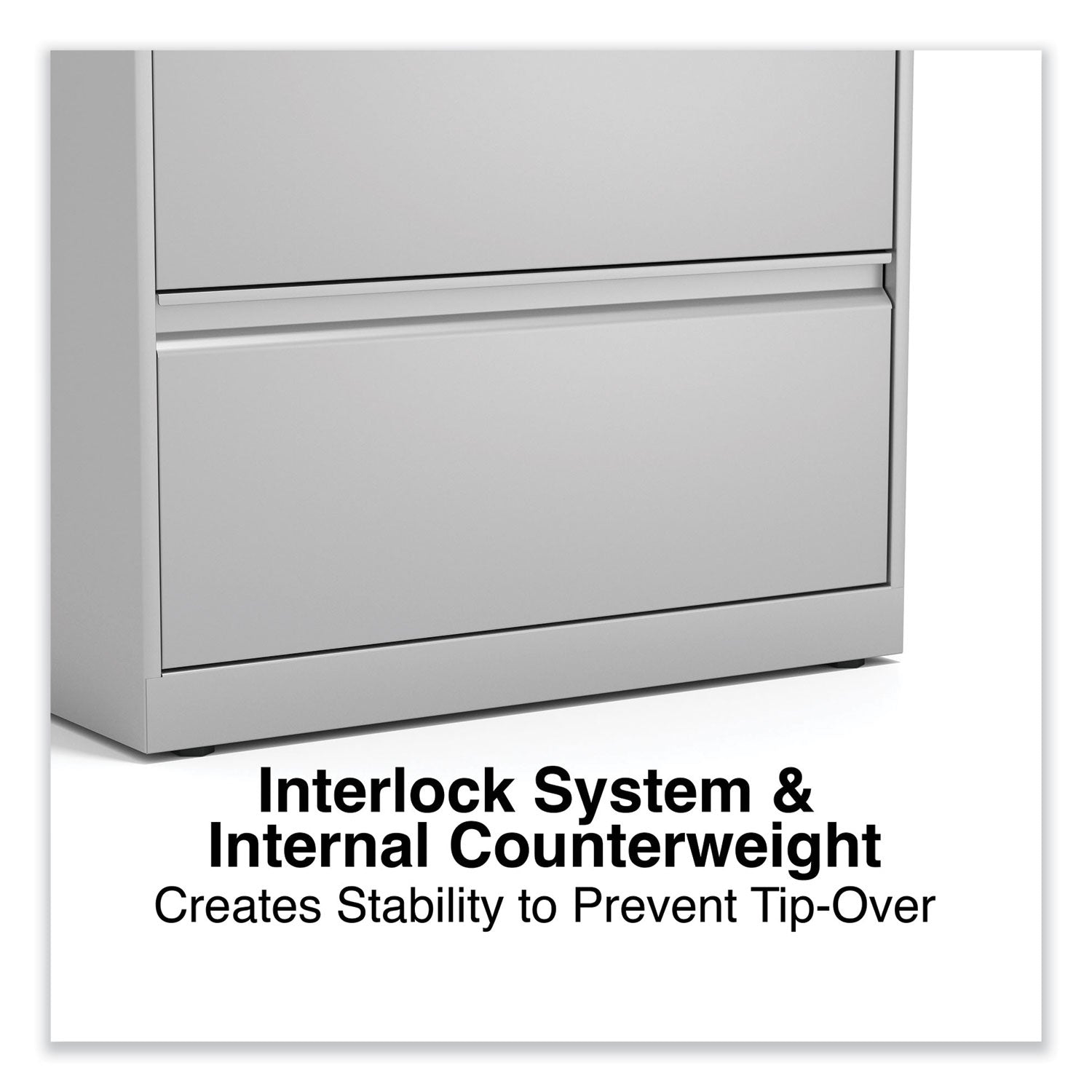 Alera® Lateral File, 2 Legal/Letter-Size File Drawers, Light Gray, 36" x 18.63" x 28"