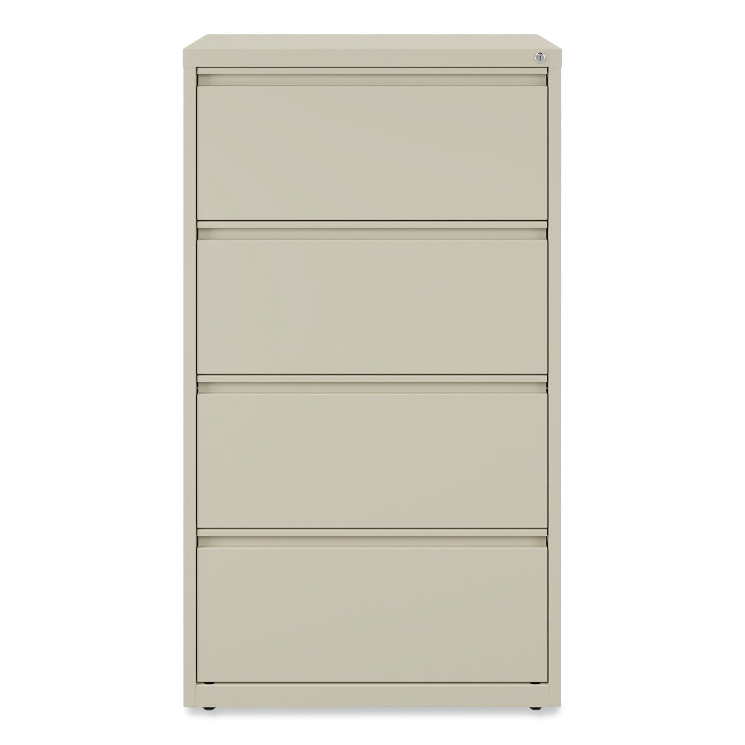 Lateral File, 4 Legal/Letter-Size File Drawers, Putty, 30" x 18.63" x 52.5"