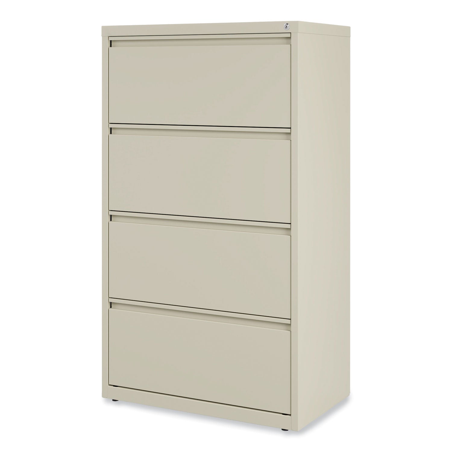 Alera® Lateral File, 4 Legal/Letter-Size File Drawers, Putty, 30" x 18.63" x 52.5"