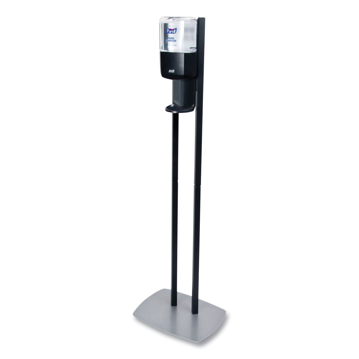 PURELL® ES8 Hand Sanitizer Floor Stand with Dispenser, 1,200 mL, 13.5 x 5 x 28.5, Graphite/Silver