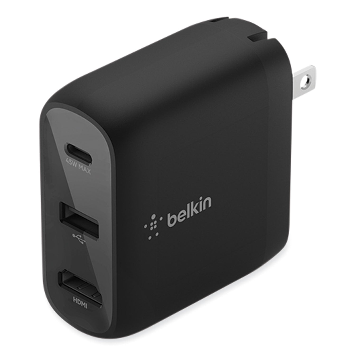 Belkin® Connect 46.5W Multi-Port Power Hub for USB-C Laptop or Nintendo Switch, 3 Ports, Black