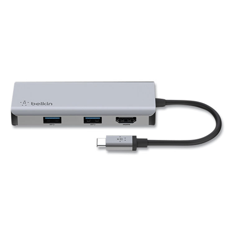 Belkin® Connect 5-in-1 Multiport Adapter Hub, Gray