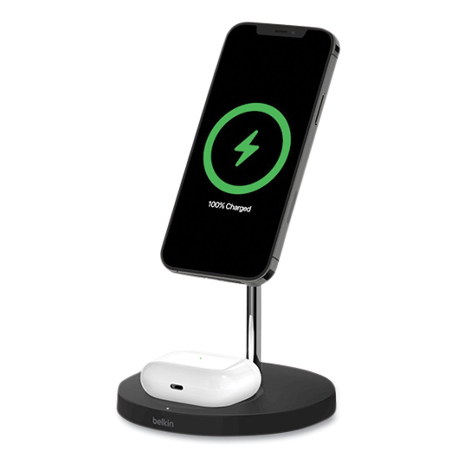 Belkin® BOOST CHARGE Pro 2-in-1 Wireless Charger Stand, 15 W, Black