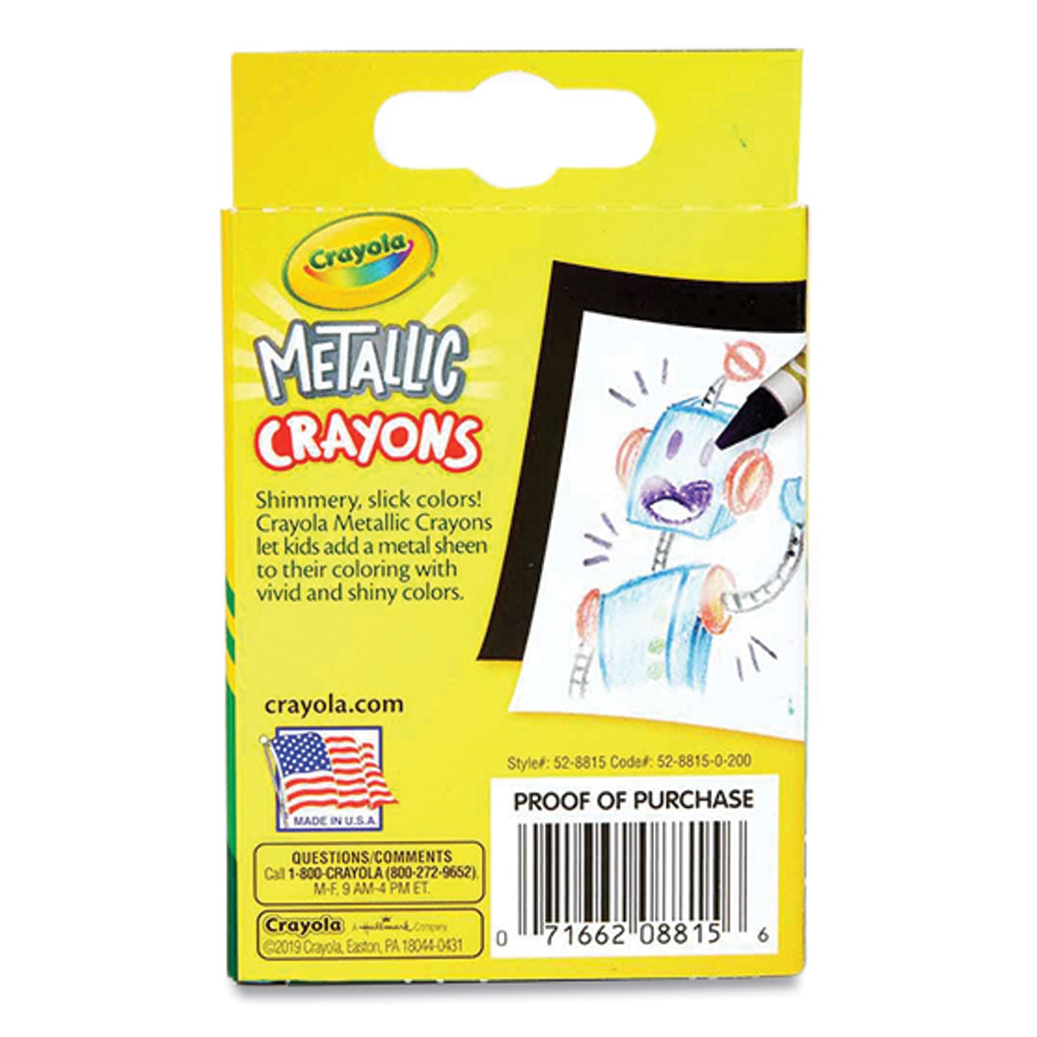 Metallic Crayons, Assorted, 24/Pack Crayola® Flipcost