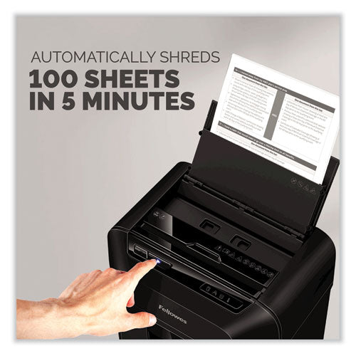 Fellowes® AutoMax 100MA Micro-Cut Shredder, 100 Auto/ 10 Manual Sheet Capacity