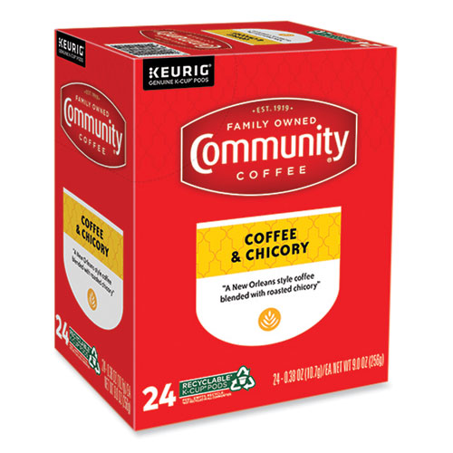 Community Coffee® Coffee and Chicory KCup, 24/Box