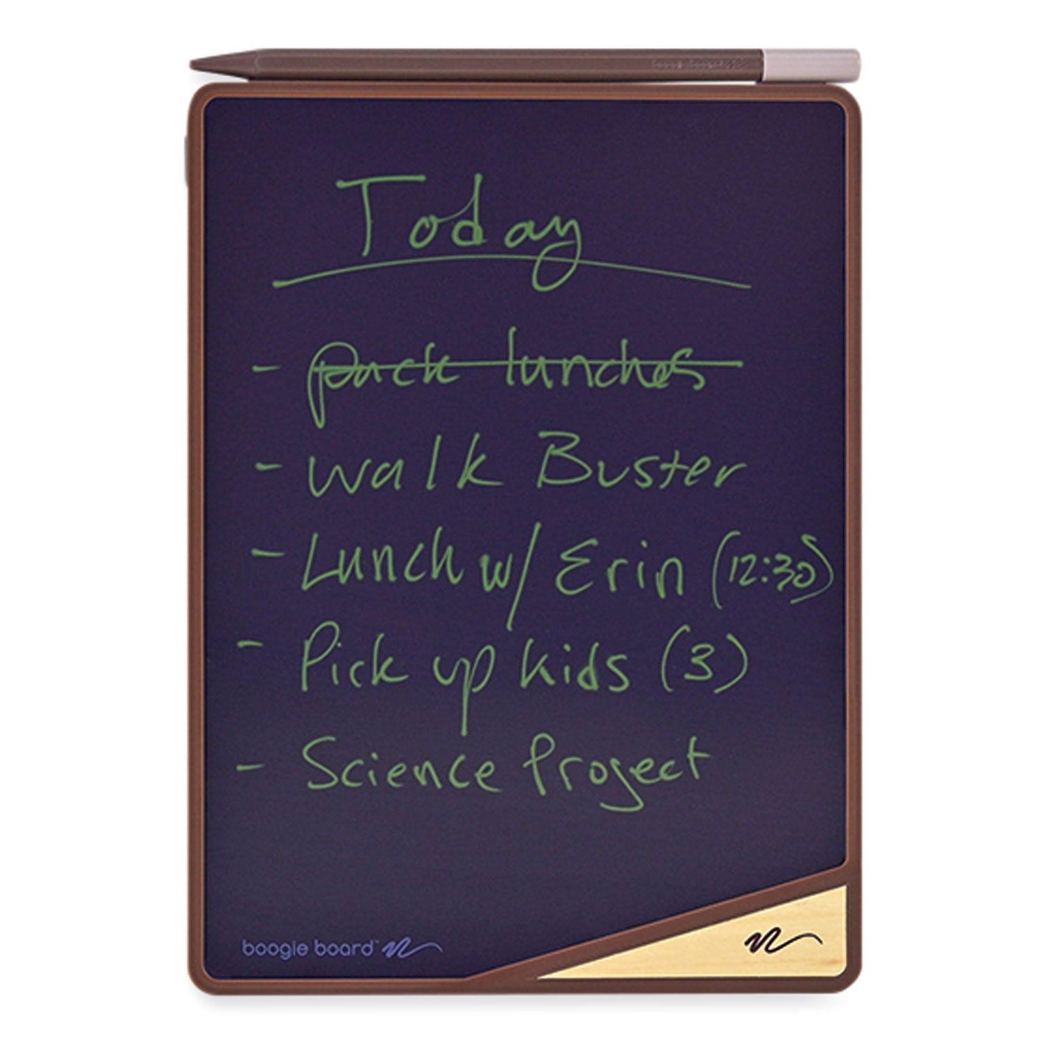 Boogie Board™ VersaBoard Reusable Writing Tablet, 8.5" LCD Touchscreen, 5.5" x 7.25", Hickory Red/Black