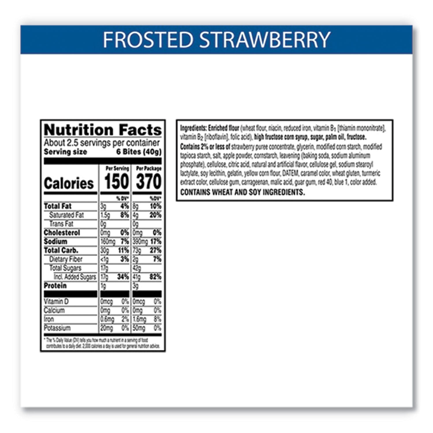 Kellogg's® Pop Tarts Bites, Frosted Strawberry, 3.5 oz Bag, 6/Carton