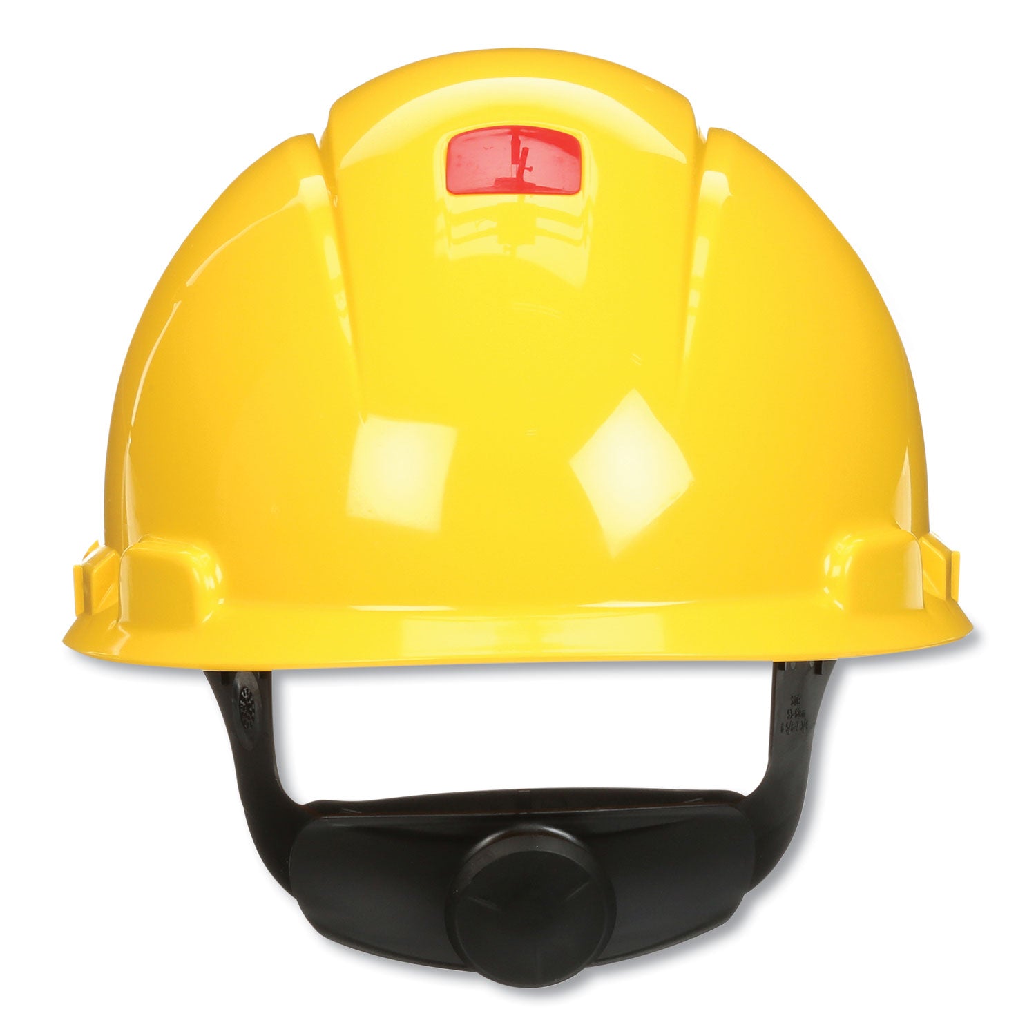 SecureFit Hard Hat with Uvicator, Four-Point Ratchet Suspension, Yellow