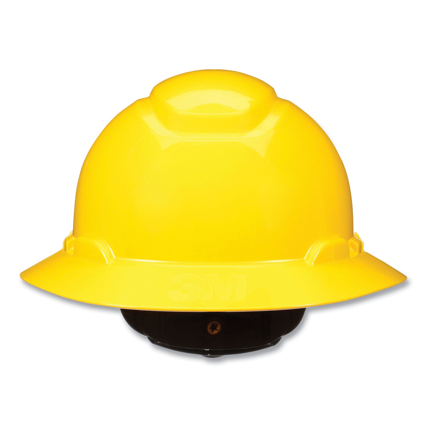 3M™ SecureFit Full Brim Hard Hat with Uvicator, Four-Point Ratchet Suspension, Yellow