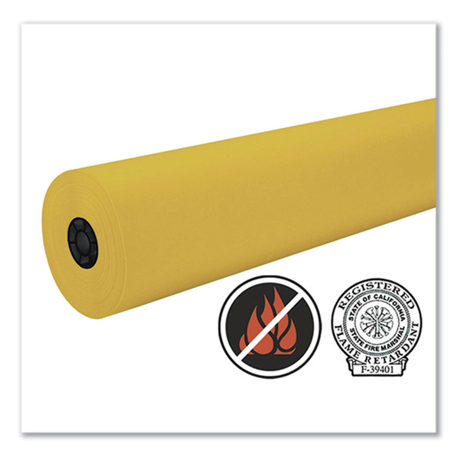 Pacon® Decorol Flame Retardant Art Rolls, 40 lb Cover Weight, 36 x 1,000 ft, Gold