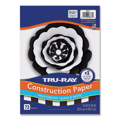 Pacon® Tru-Ray Construction Paper, 76 lb Text Weight, 12 x 18, Assorted Colors, 72/Pack - Flipcost