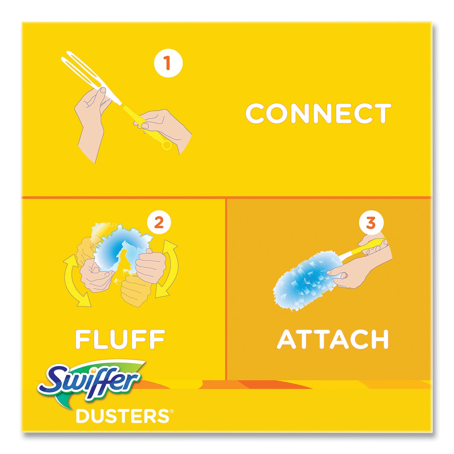 Swiffer® Dusters Refill, Dust Lock Fiber, Blue, Gain Original Scent, 10/Pack