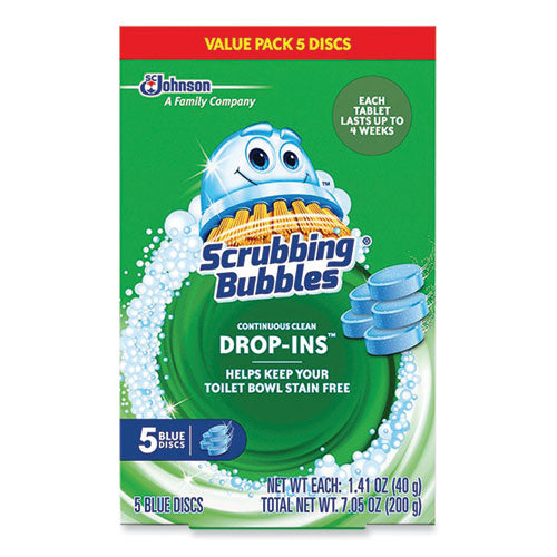 Scrubbing Bubbles® Drop-Ins Toilet Cleaning Tablets, 1.41 oz Tablets, 5/Pack