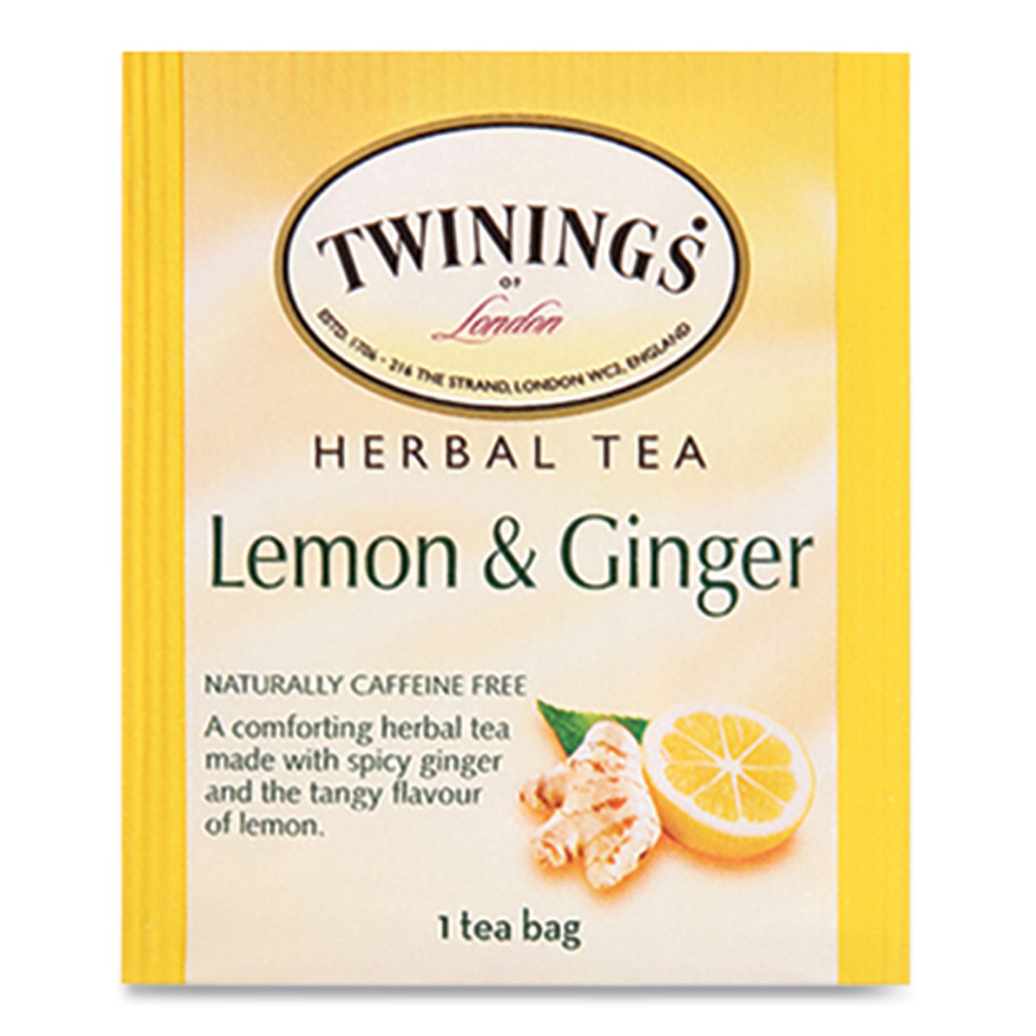 Tea Bags, Lemon and Ginger, 2.65 oz, 50/Box TWININGS® Flipcost