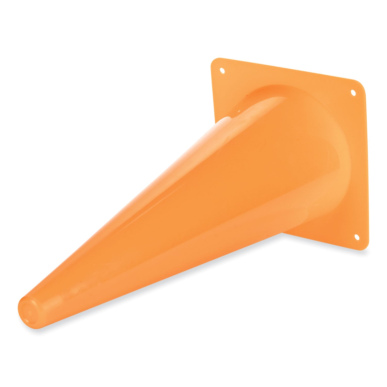 Champion Sports High-Visibility Plastic Cones, 18" Tall, Florescent Orange, 8" x 8" Base