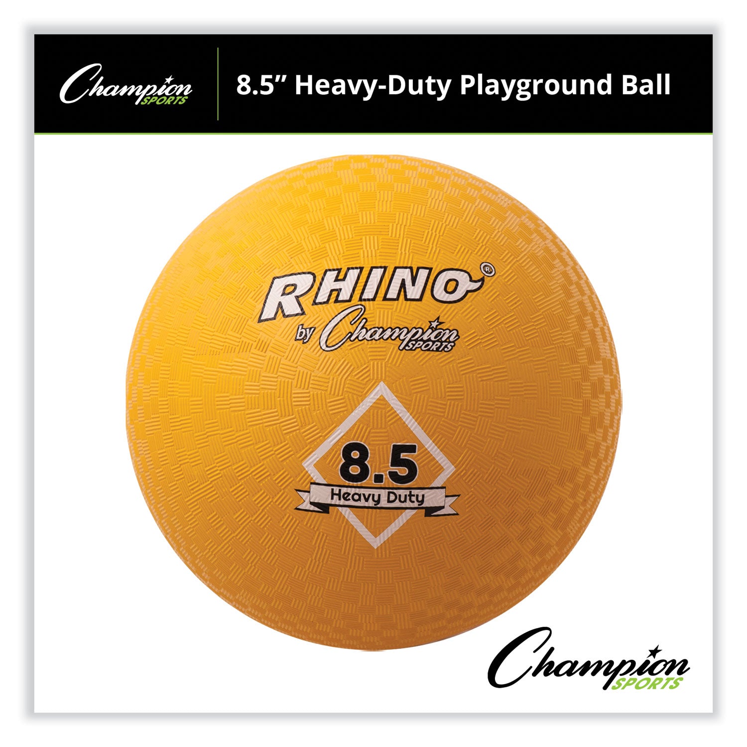 Champion Sports Heavy Duty Playground Ball, 8.5" Diameter, Yellow