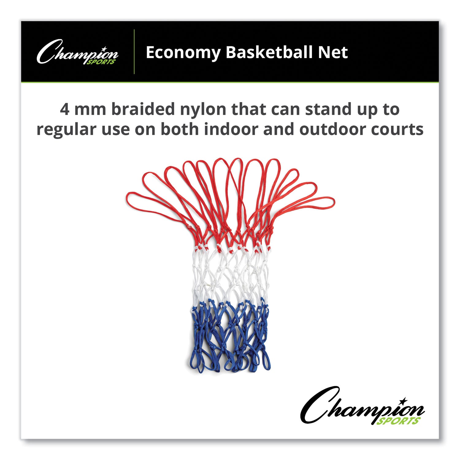 Champion Sports 4 mm Economy Basketball Net, 21 x 6