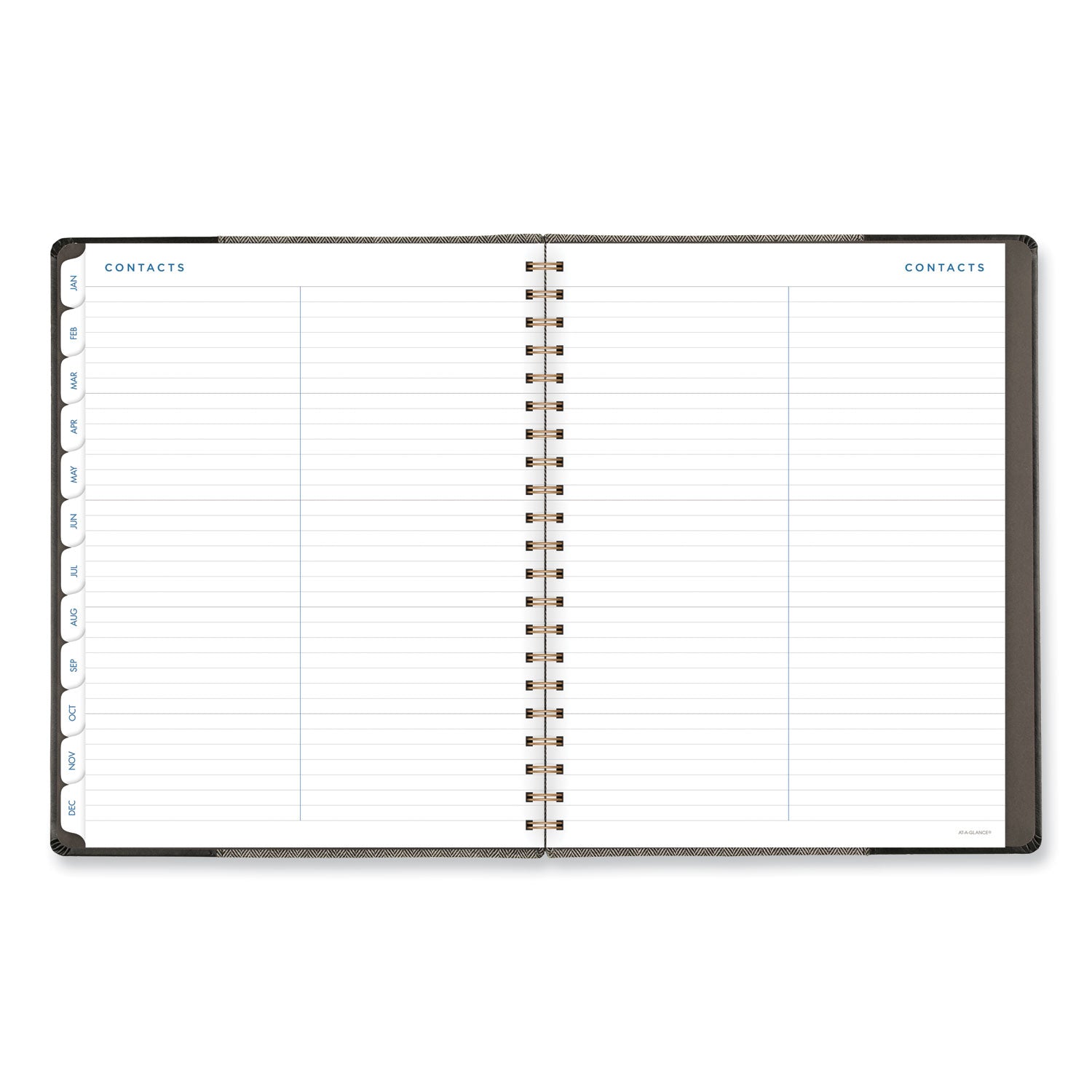 AT-A-GLANCE® Signature Collection Black/Gray Felt Weekly/Monthly Planner, 11.25 x 9.5, Black/Gray Cover, 13-Month: Jan 2025 to Jan 2026