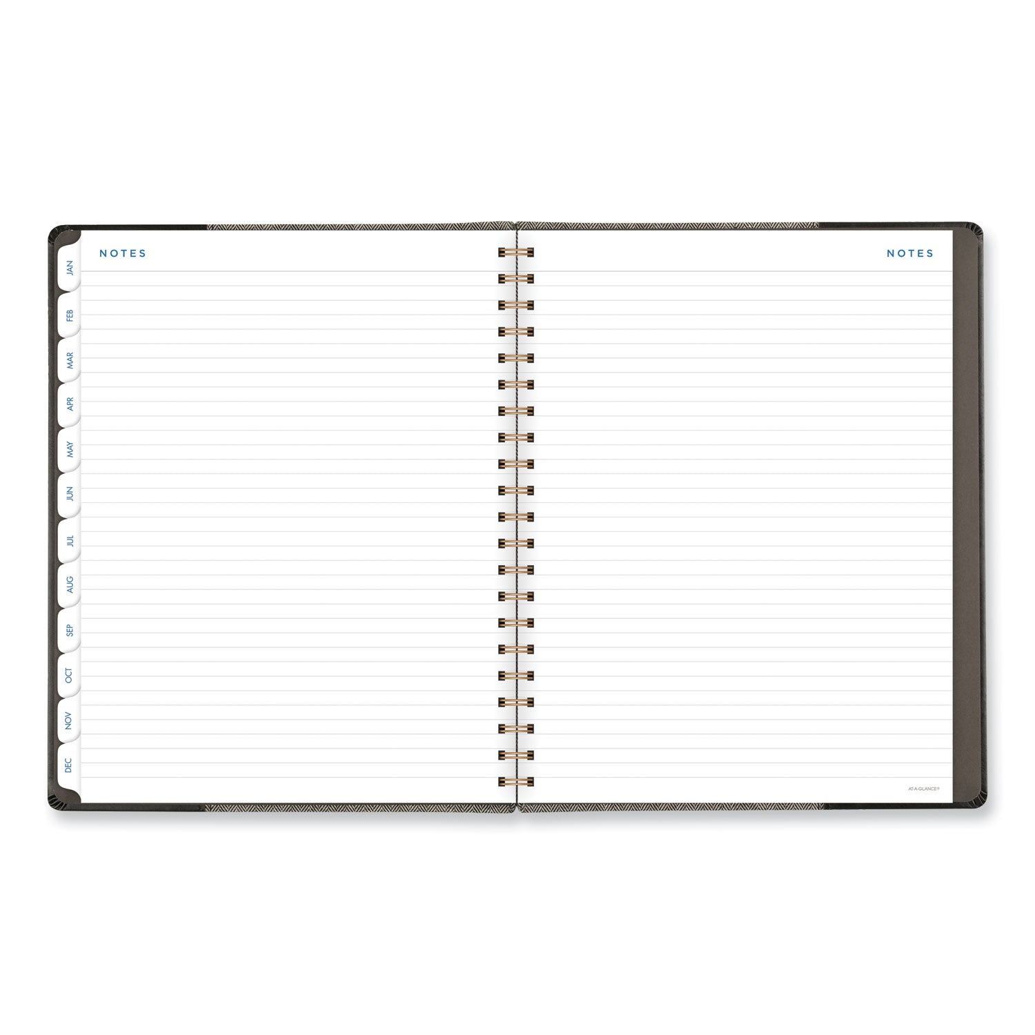 AT-A-GLANCE® Signature Collection Black/Gray Felt Weekly/Monthly Planner, 11.25 x 9.5, Black/Gray Cover, 13-Month: Jan 2025 to Jan 2026