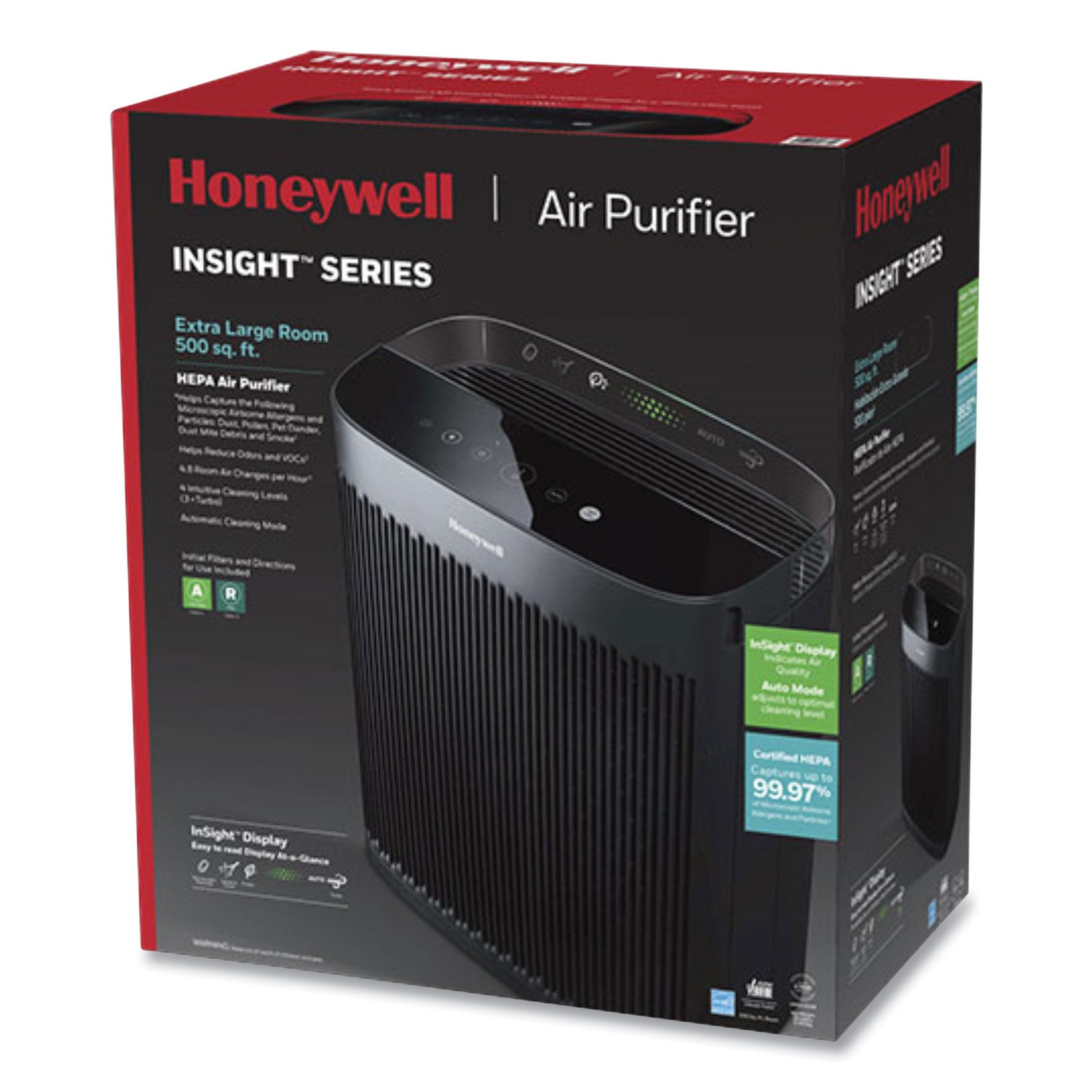 Honeywell Insight Air Purifier HPA5300B, 500 sq ft Room Capacity, Black