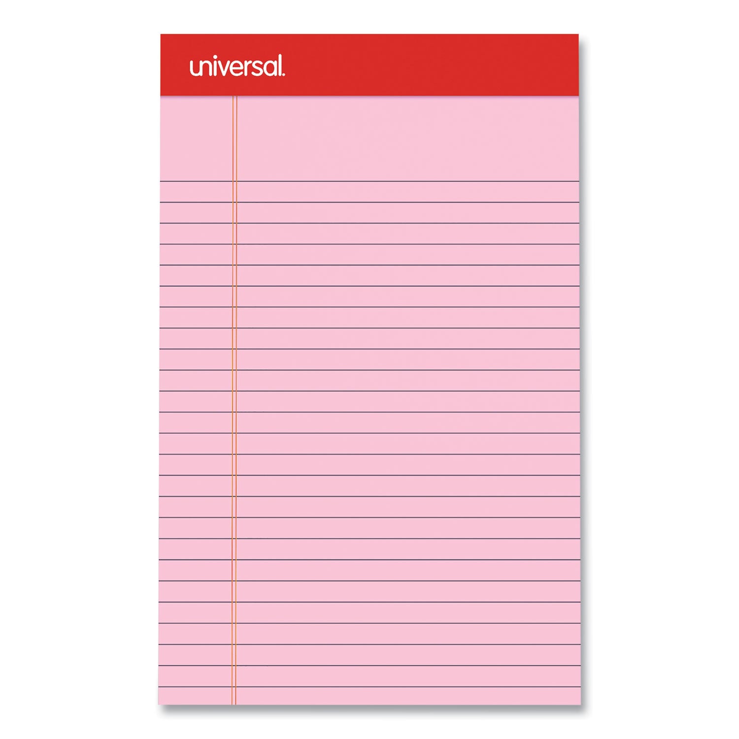 Perforated Ruled Writing Pads, Narrow Rule, Red Headband, 50 Assorted Pastels 5 x 8 Sheets, 6/Pack Universal® Flipcost