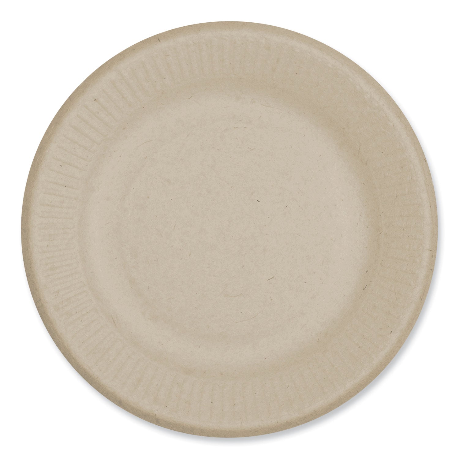 Fiber Plates, Ripple Edge Plate, 6.1" Diameter, Natural, 1,000/Carton