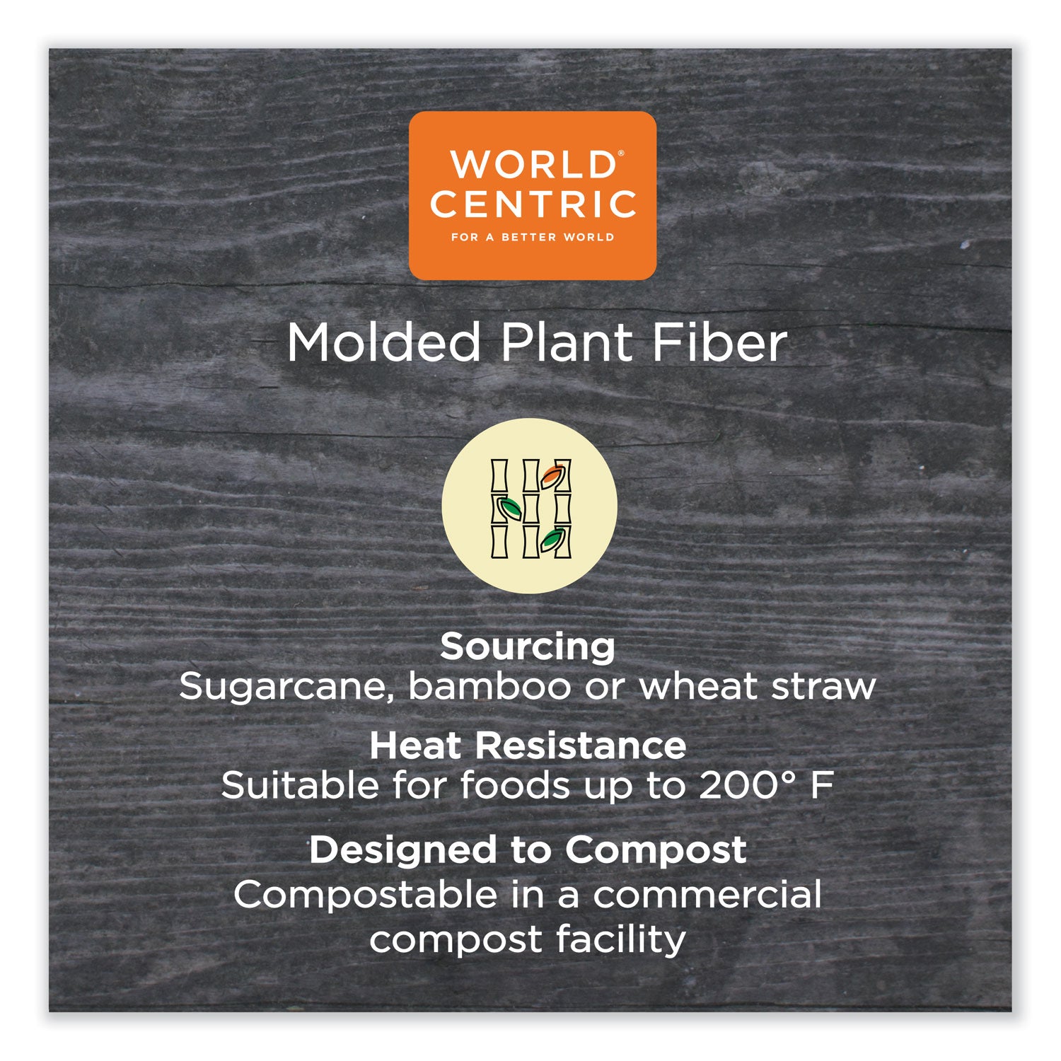 World Centric® Fiber Plates, Ripple Edge Plate, 6.1" Diameter, Natural, 1,000/Carton